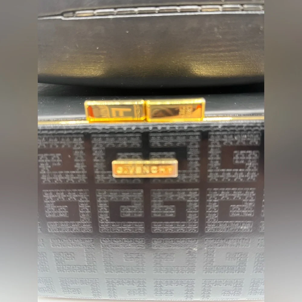 Givenchy Black and Gold Geometric Clutch - Picture 3 of 8